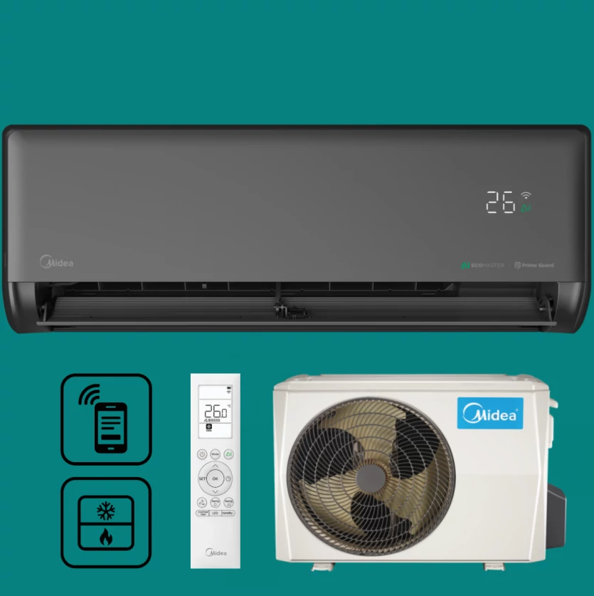 MIDEA SOLSTICE BLACK 3,5KW KLÍMA SZETT